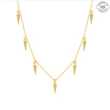 Spike Charm Necklace Made of Fine 925 Silver