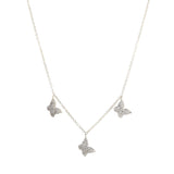 Studded Triple Butterfly Neckalce