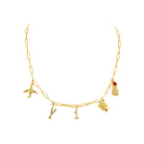 Charm Necklace (Paperclip) - Made in Fine 925 Silver