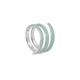 Green Enamel Twirl Ring