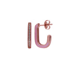 Enamel Box Studded Hoops