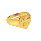 F*CK OFF Signet Ring