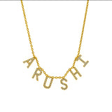 Bling Studded Name Necklace with Chain