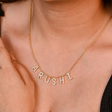 Bling Studded Name Necklace - Made of Fine 925 Silver