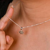 Paw Pendant Made of Fine 925 Silver