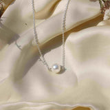 Pearl June Birthstone with Initial Pendant and Chain