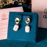 Pearl Statement Earrings Made of Fine 925 Silver
