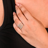 Stacked Band Made of Fine 925 Silver