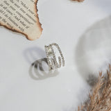 Stacked Band Made of Fine 925 Silver