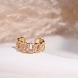 Studded Cuban Ring Made of Fine 925 Silver
