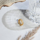 Studded Cuban Ring Made of Fine 925 Silver