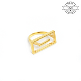 Rectangular Band Made of Fine 925 Silver