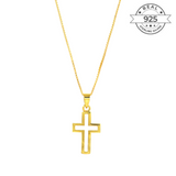 Cross Pendant Made of Fine 925 Silver