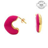 Candy Floss Hoops Made of Fine 925 Silver