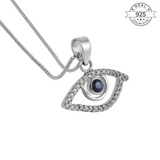 Evil Eye Necklace Made of Fine 925 Silver