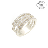 Stacked Band Made of Fine 925 Silver