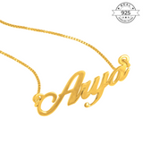 Cursive Name Pendant with Chain - Made of Fine 925 Silver