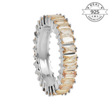 Peach Baguette Band Made of Fine 925 Silver
