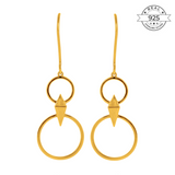 Dual Hoop Danglers Made of Fine 925 Silver