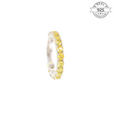 Yellow Eternity Band Made of Fine 925 Silver