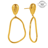 Dainty Gold Danglers Made of Fine 925 Silver