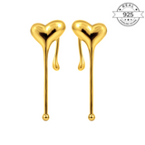 Dripping Heart Made of Fine 925 Silver