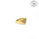 Heart Signet Made of Fine 925 Silver