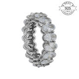Oval Eternity Band Made of Fine 925 Silver