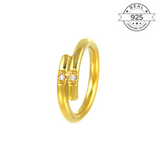Dual Gold Band Made of Fine 925 Silver