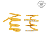 Spiral Earrings Made of Fine 925 Silver