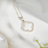 Clover Pendant (White) Made of Fine 925 Silver