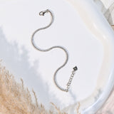 White Tennis Bracelet Made of Fine 925 Silver