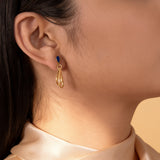 Blue Dual Drop Earrings