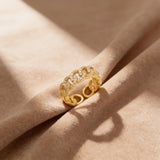 Studded Cuban Ring