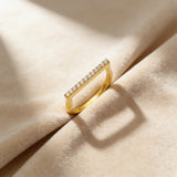 Studded Geometric Ring