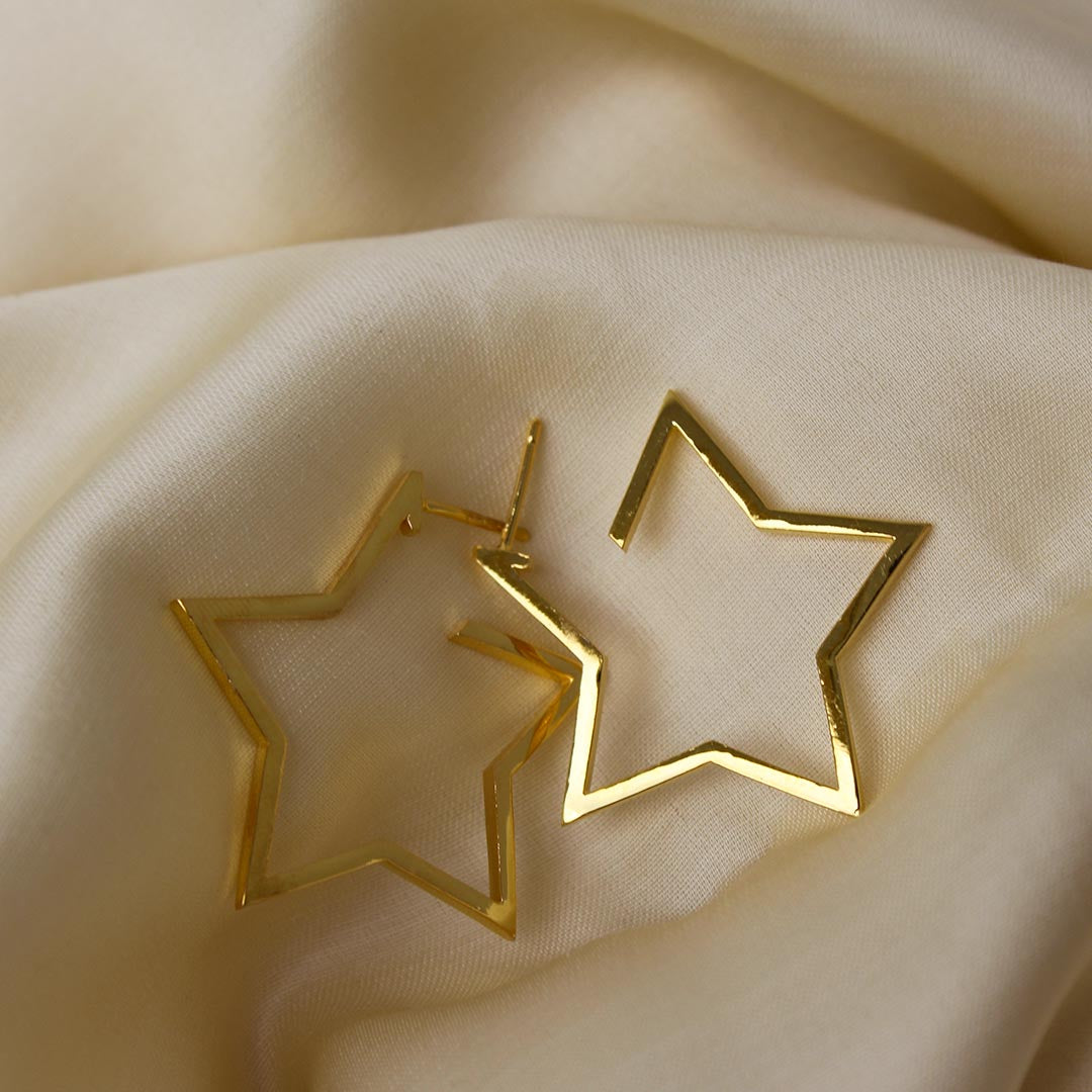 Star Hoop Earrings