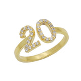 Bling Studded Number Ring