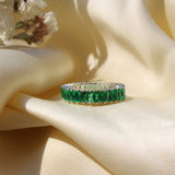 Green Baguette Ring