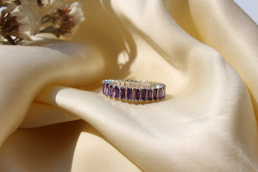 Purple Baguette Ring