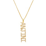Bling Studded Name Pendant with Chain