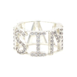 Bling Studded Name Ring