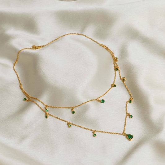 Layered Emerald Necklace
