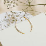 CZ Moon Earrings