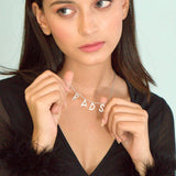 Bling Studded Name Necklace with Chain