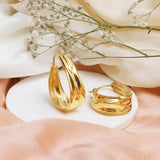 Gold Oval hoops